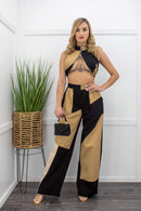 Crop Top With Matching Pant Set-Set-Moda Fina Boutique