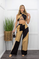 Crop Top With Matching Pant Set-Set-Moda Fina Boutique