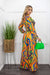 Deep V Long Sleeve Print Jumpsuit-Jumpsuit-Moda Fina Boutique