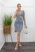 Embellished Rhinestone One Sleeve Mini Dress-Mini Dress-Moda Fina Boutique