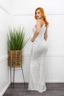 Embellished Sleeveless White Maxi Dress-Maxi Dress-Moda Fina Boutique