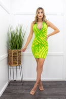 Green Bodycon Mini Dress-Mini Dress-Moda Fina Boutique