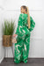 Green Long Sleeve Satin Belted Jumpsuit-Jumpsuit-Moda Fina Boutique