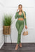 Green Long Sleeve Top W Matching Pant Set-Set-Moda Fina Boutique