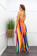 Halter Wide Leg Jumpsuit-Jumpsuit-Moda Fina Boutique