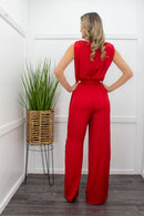 Jolene Red Wide Leg Jumpsuit-Jumpsuit-Moda Fina Boutique