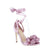 Lara Flower Detail Open Toe Lace Up High Heels-Shoes-Moda Fina Boutique