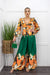 Long Sleeve Satin Belted Jumpsuit Orange-Jumpsuit-Moda Fina Boutique