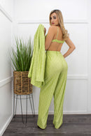 Long Sleeve Three Piece Top Pant Set-Set-Moda Fina Boutique