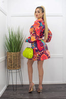 Long Sleeve Top Ruffle Mini Skirt Set-Set-Moda Fina Boutique