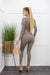 Long Sleeve Top W Matching Pant Set Brown-Set-Moda Fina Boutique
