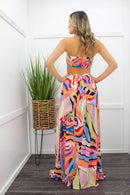 Lucia Ruffle Crop Top Slit Maxi Skirt Set-Set-Moda Fina Boutique