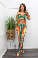Off Shoulder Dot Print Maxi Dress-Maxi Dress-Moda Fina Boutique