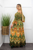 Off Shoulder Ruffle Maxi Dress-Maxi Dress-Moda Fina Boutique