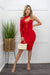 One Sleeve Red Bandage Mini Dress-Mini Dress-Moda Fina Boutique