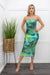 Palm Print Tube Midi Dress-Midi Dress-Moda Fina Boutique
