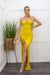 Sequin Sleeveless Slit Yellow Maxi Dress-Maxi Dress-Moda Fina Boutique