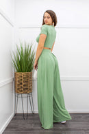Short Sleeve Crop Top Pant Set-Set-Moda Fina Boutique