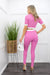 Short Sleeve Pink Top Pant Set-Set-Moda Fina Boutique