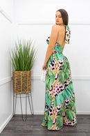 Tie Back Wide Leg Jumpsuit-Jumpsuit-Moda Fina Boutique