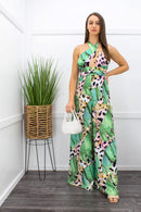 Tie Back Wide Leg Jumpsuit-Jumpsuit-Moda Fina Boutique