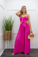 Tie Front Crop Top Pant Set-Set-Moda Fina Boutique