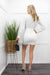 White Long Sleeve Mini Dress-Mini Dress-Moda Fina Boutique