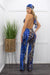 blue Sleeveless Wide Leg Jumpsuit-Jumpsuit-Moda Fina Boutique