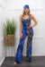 blue Sleeveless Wide Leg Jumpsuit-Jumpsuit-Moda Fina Boutique